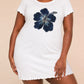 Denim Hibiscus Flower Print Nightdress (XS-5XL) OMFORT