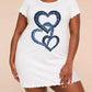 Denim Heart Print Nightdress (XS-5XL) OMFORT