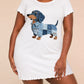 Denim Dachshund Print Nightdress (XS-5XL) OMFORT