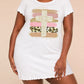 Glitter Cross Leopard Brushstroke Background Print Nightdress (XS-5XL) OMFORT