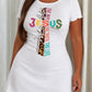 "Jesus The Way Truth The Life" Leopard Color Letter Cross Print Nightdress (XS-5XL) OMFORT