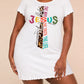 "Jesus The Way Truth The Life" Leopard Color Letter Cross Print Nightdress (XS-5XL) OMFORT