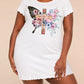 Floral Butterfly Cross Faith Print Nightdress (XS-5XL) OMFORT