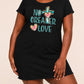 "No Greater Love" Cross And Heart Letter Print Nightdress (XS-5XL) OMFORT