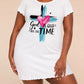 "God Is Good All The Time" Brush Cross Heart Print Nightdress (XS-5XL) OMFORT