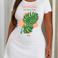Georgia The Peach State Tropical Leaf Print Nightdress (XS-5XL) OMFORT