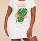 Georgia The Peach State Tropical Leaf Print Nightdress (XS-5XL) OMFORT