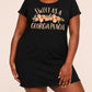 "Sweet As A Georgia Peach" Watercolor Peach Letter Print Nightdress (XS-5XL) OMFORT