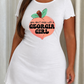 "You Don't Mess With A Georgia Girl" Peach Shape Slogan Print Nightdress (XS-5XL) OMFORT