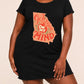 Georgia On My Mind State Outline Vintage Letter Print Nightdress (XS-5XL) OMFORT