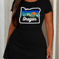 Oregon Mountain Sunset State Outline Print Nightdress (XS-5XL) OMFORT