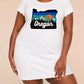 Oregon Mountain Sunset State Outline Print Nightdress (XS-5XL) OMFORT