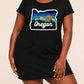 Oregon Mountain Sunset State Outline Print Nightdress (XS-5XL) OMFORT