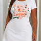 Georgia State Map City Floral Peach Print Nightdress (XS-5XL) OMFORT