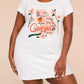 Georgia State Map City Floral Peach Print Nightdress (XS-5XL) OMFORT