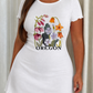 Oregon Wildflower Botanical Letter Print Nightdress (XS-5XL) OMFORT