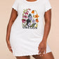 Oregon Wildflower Botanical Letter Print Nightdress (XS-5XL) OMFORT