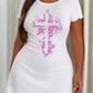 Pink Splash Heart Graffiti Cross Print Nightdress (XS-5XL) OMFORT