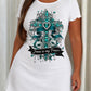 Teal Gem Floral "Jesus Is My Peace" Cross Print Nightdress (XS-5XL) OMFORT