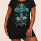 Teal Gem Floral "Jesus Is My Peace" Cross Print Nightdress (XS-5XL) OMFORT