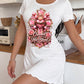 Pink Bow Sacred Heart "Covered by His Blood" Cross Print Nightdress (XS-5XL) OMFORT
