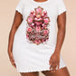 Pink Bow Sacred Heart "Covered by His Blood" Cross Print Nightdress (XS-5XL) OMFORT