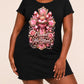 Pink Bow Sacred Heart "Covered by His Blood" Cross Print Nightdress (XS-5XL) OMFORT