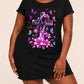 Purple Lily Butterfly "God Is Good" Cross Print Nightdress (XS-5XL) OMFORT