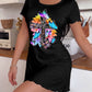 Rainbow Sunflower Faith Butterfly Cross Print Nightdress (XS-5XL) OMFORT