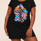 Rainbow Sunflower Faith Butterfly Cross Print Nightdress (XS-5XL) OMFORT