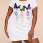 Live Love Laugh Gradient Butterfly Letter Print Nightdress (XS-5XL) OMFORT