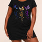 Live Love Laugh Gradient Butterfly Letter Print Nightdress (XS-5XL) OMFORT