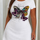Fashion Leopard Gradient Butterfly Print Nightdress (XS-5XL) OMFORT