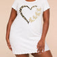Cow Print Heart Hollow Butterfly Print Nightdress (XS-5XL) OMFORT