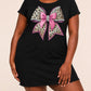 Leopard Rhinestone Pink Bow Print Nightdress (XS-5XL) OMFORT