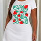 Retro Green Bow Strawberry Print Ruffle Nightdress (XS-5XL) OMFORT