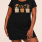 Potted Floral Dachshund Print Ruffle Nightdress (XS-5XL) OMFORT