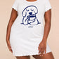 Simple Line Dog Coffee "coffee?" Print Nightdress (XS-5XL) OMFORT