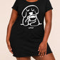 Simple Line Dog Coffee "coffee?" Print Nightdress (XS-5XL) OMFORT