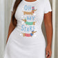 Oh My Stars Patriotic Dachshund USA Flag Print Nightdress (XS-5XL) OMFORT