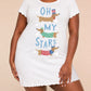 Oh My Stars Patriotic Dachshund USA Flag Print Nightdress (XS-5XL) OMFORT
