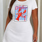 Blue Stripe Frame Red Lobster Bow Letter Nightdress (XS-5XL) OMFORT