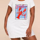 Blue Stripe Frame Red Lobster Bow Letter Nightdress (XS-5XL) OMFORT