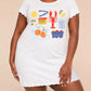 Vintage Coastal Fruit Lobster Ingredient Collage Nightdress (XS-5XL) OMFORT