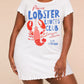 Maine Lobster Lovers Club Bay Harbour Letter Print Nightdress (XS-5XL) OMFORT