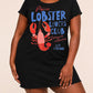 Maine Lobster Lovers Club Bay Harbour Letter Print Nightdress (XS-5XL) OMFORT