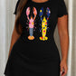 Color Polka Dot Dual Lobster Retro Art Print Ruffle Nightdress (XS-5XL) OMFORT