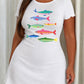 Multi Color Rainbow Sardine Fish Print Nightdress (XS-5XL) OMFORT