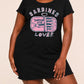 Pink Canned Sardines Lover Club Letter Nightdress (XS-5XL) OMFORT