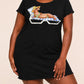 Watercolor Dachshund Striped Beach Lounge Chair Print Nightdress (XS-5XL) OMFORT